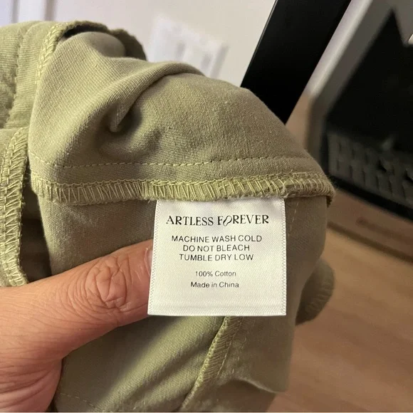 NWOT ARTLESS FOREVER olive army green utility cotton work chore straight leg